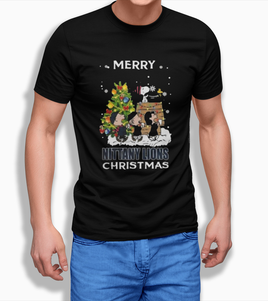 Merry Nittany Lions Christmas Snoopy And Friends Shirt