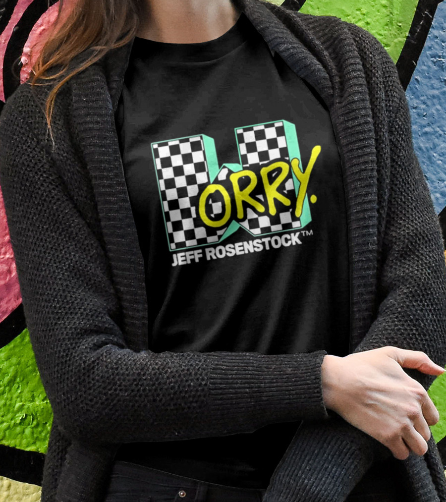 Jeff Rosenstock Worry Checkerboard Design Worry Shirt