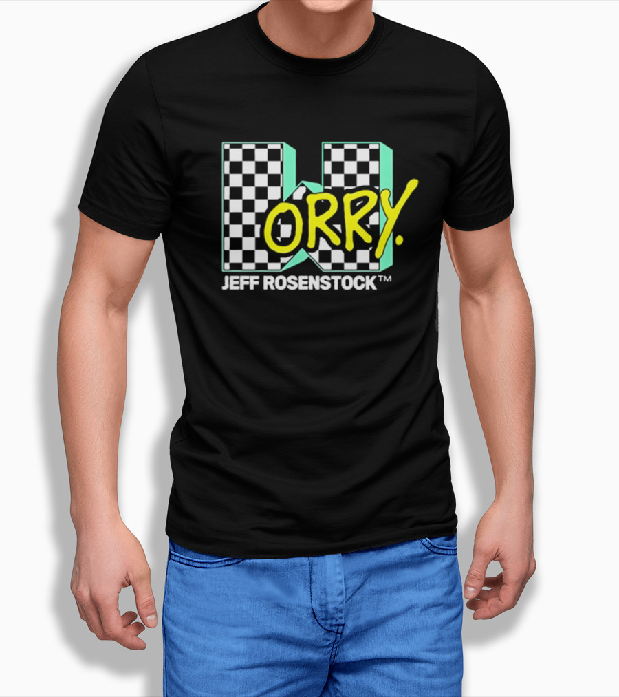 Jeff Rosenstock Worry Checkerboard Design Worry Shirt