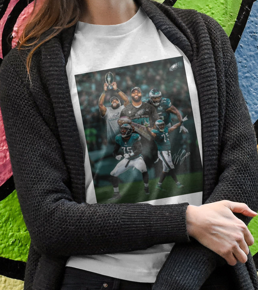 Vinny Curry Philadelphia Eagles Super Bowl Champion Retirement Signature 75 Shirt