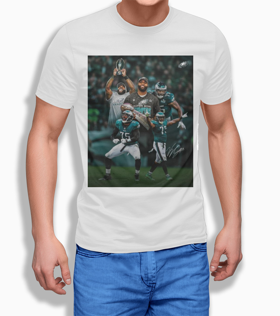 Vinny Curry Philadelphia Eagles Super Bowl Champion Retirement Signature 75 Shirt