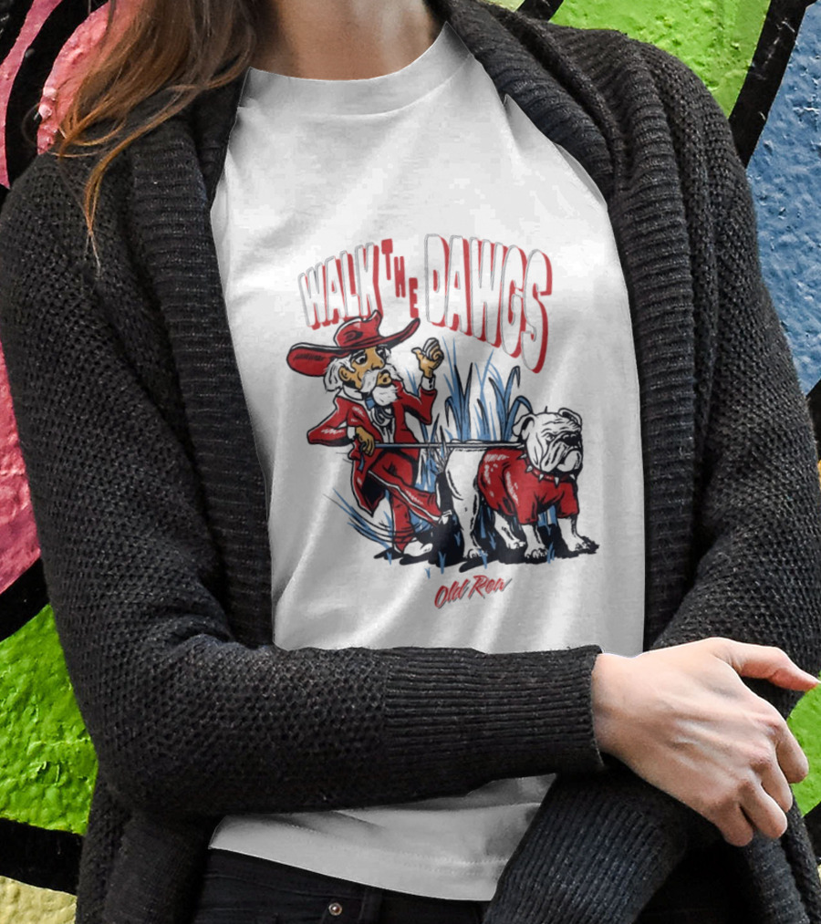 Walk The Dawgs Old Row Georgia Bulldogs Vs Ole Miss Rebels Shirt