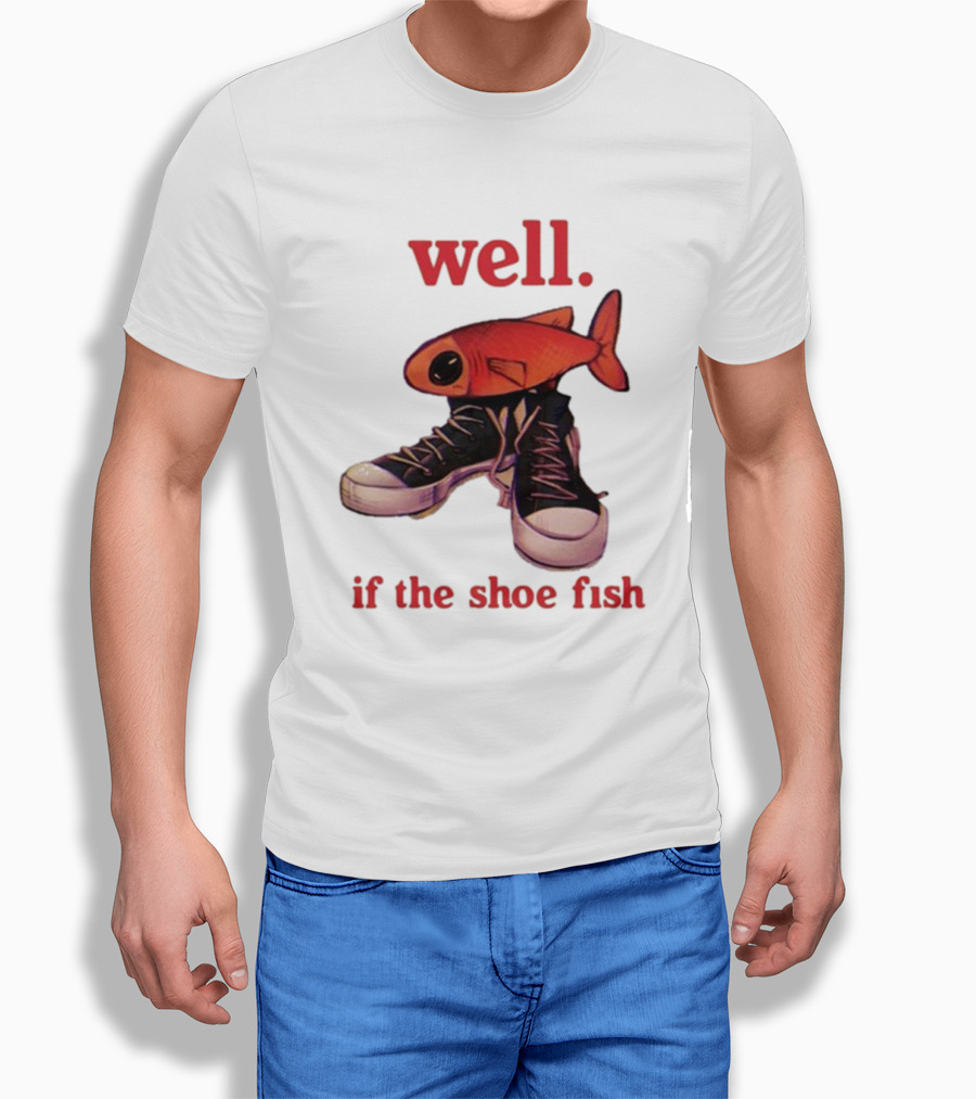 Well If The Shoe Fish Converse Sneakers And Orange Fish Shirt
