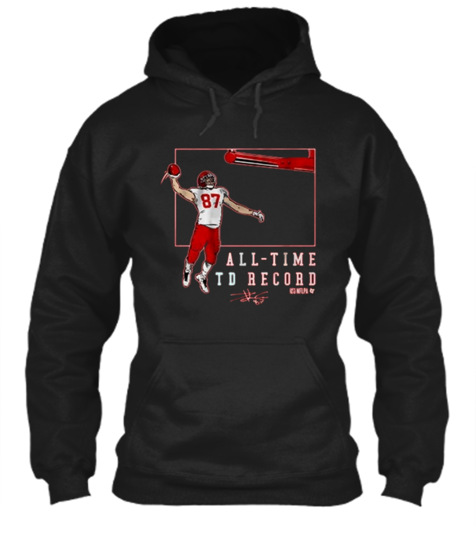 Travis Kelce Kansas City Chiefs Alltime Td Record Nflpa Signature Shirt