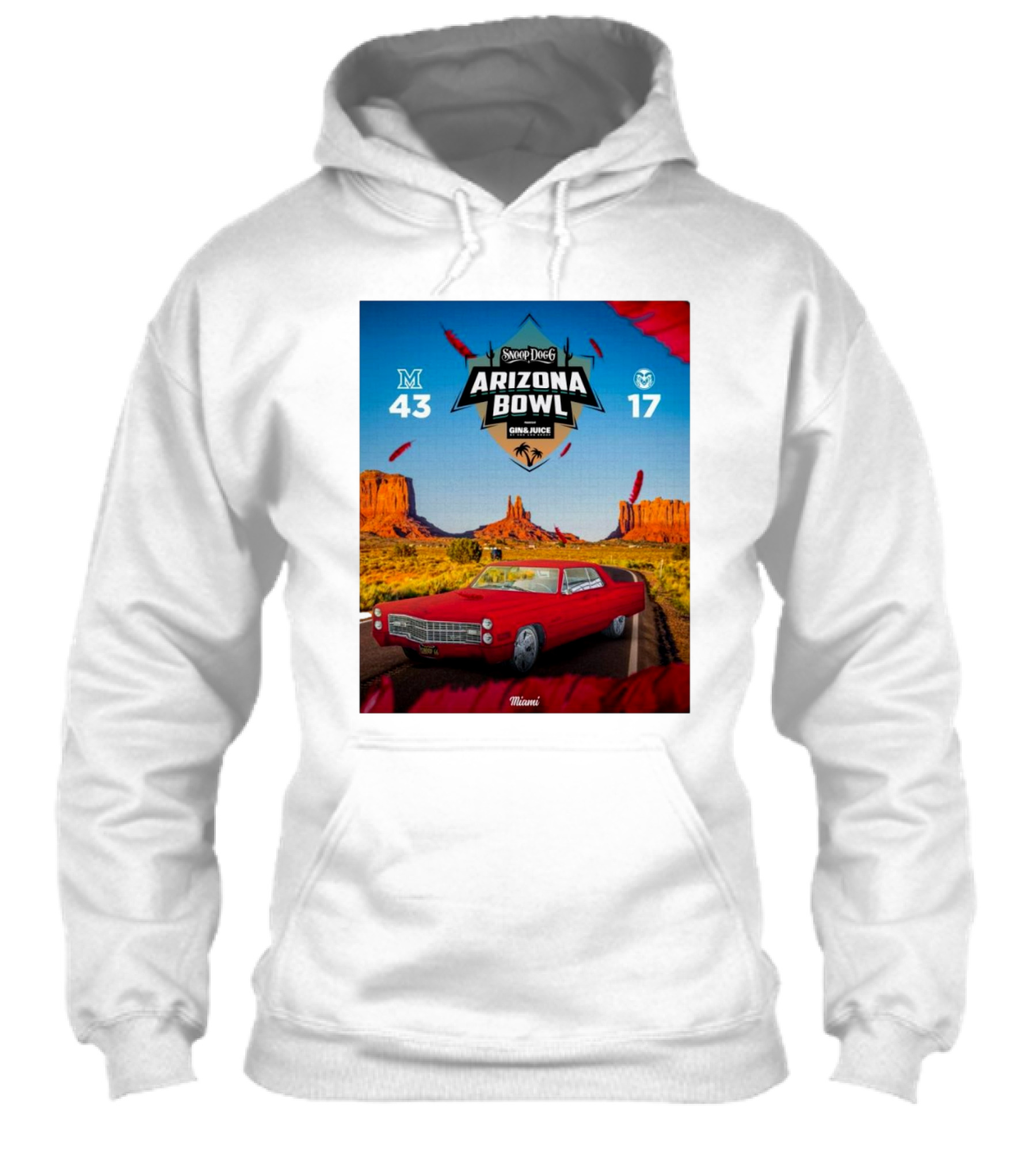 Snoop Dogg Arizona Bowl Miami Redhawks 43 Colorado State Rams 17 Victory Scenic Desert Background Shirt
