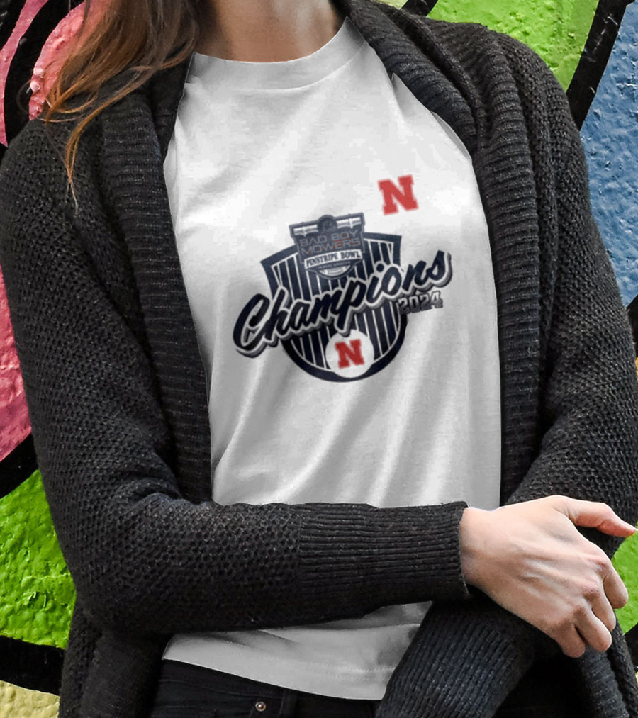 Bad Boy Mowers Pinstripe Bowl Champions Nebraska Shirt
