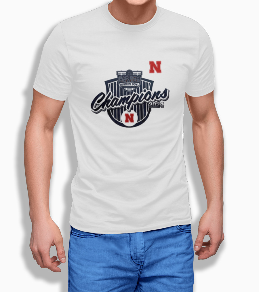 Bad Boy Mowers Pinstripe Bowl Champions Nebraska Shirt