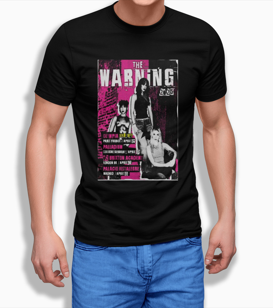 The Warning 2025 European Tour Olympia Paris France April 12 Sold Out Shirt