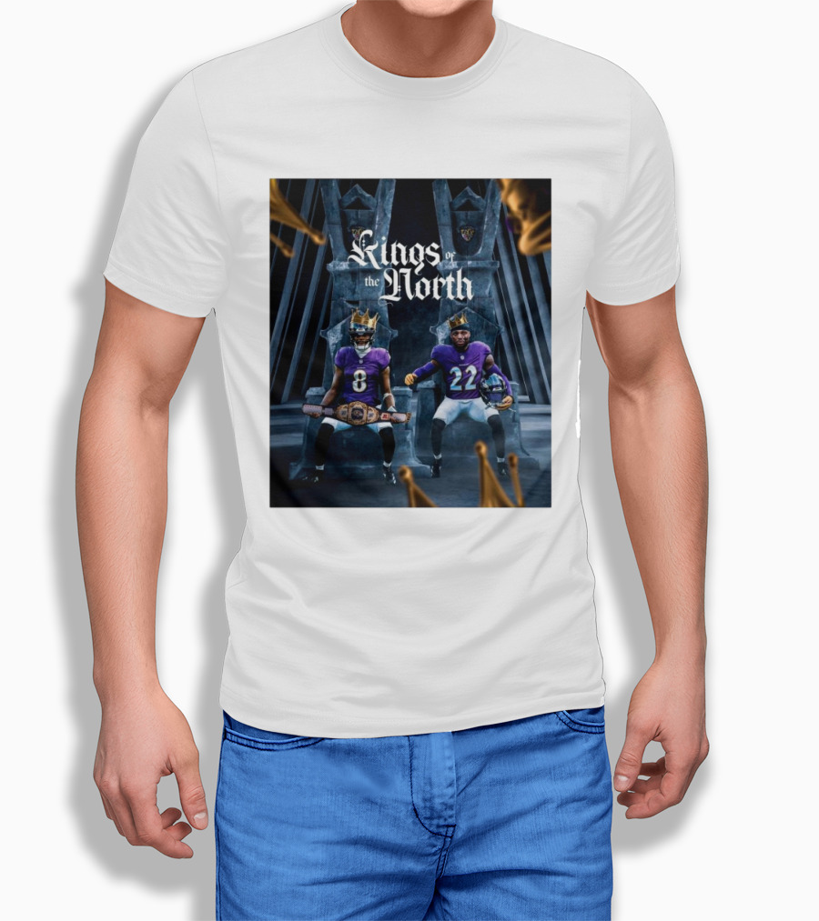 Kings Of The North Baltimore Ravens Lamar Jackson Derrick Henry Moving On Shirt