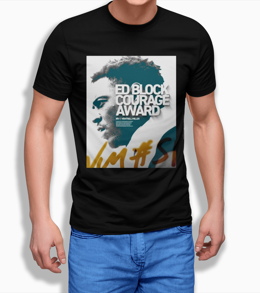 Ed Block Courage Award Ventrell Miller 51 Jacksonville Jaguars 2024 Winner Signature Shirt