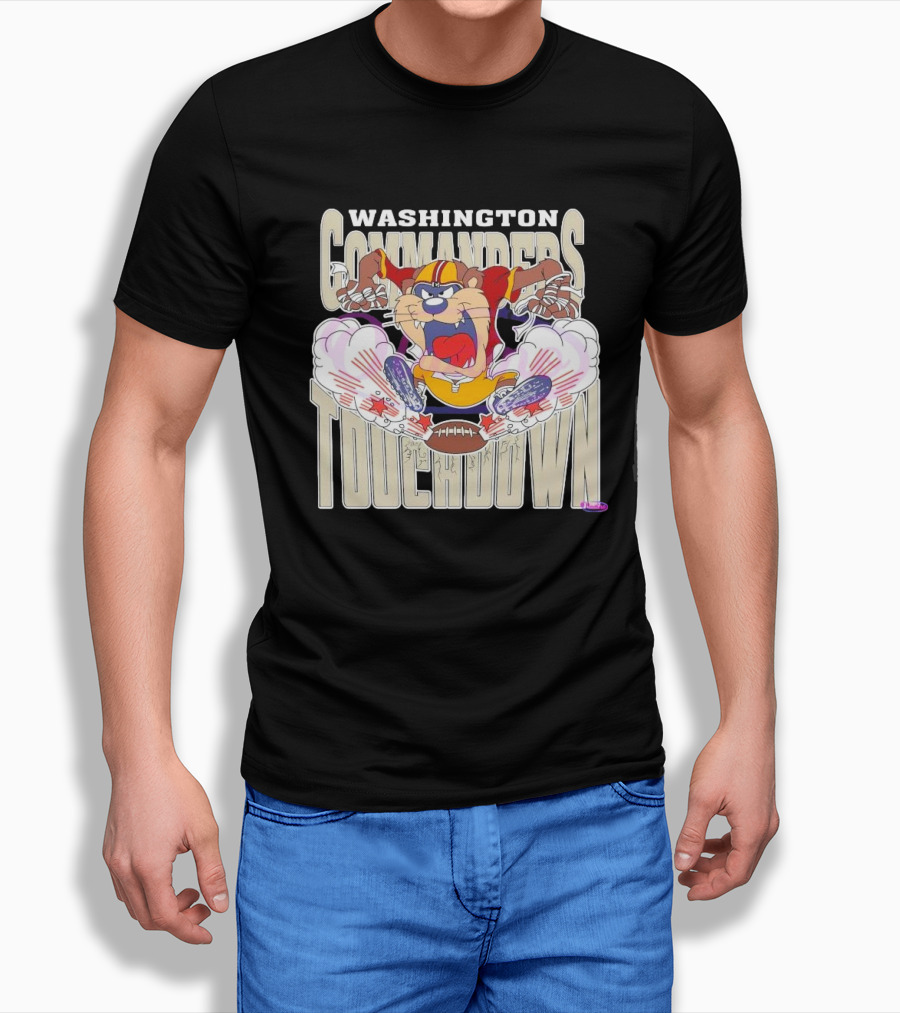 Washington Commanders Touchdown Nfl Tasmanian Devil 2025 Shirt