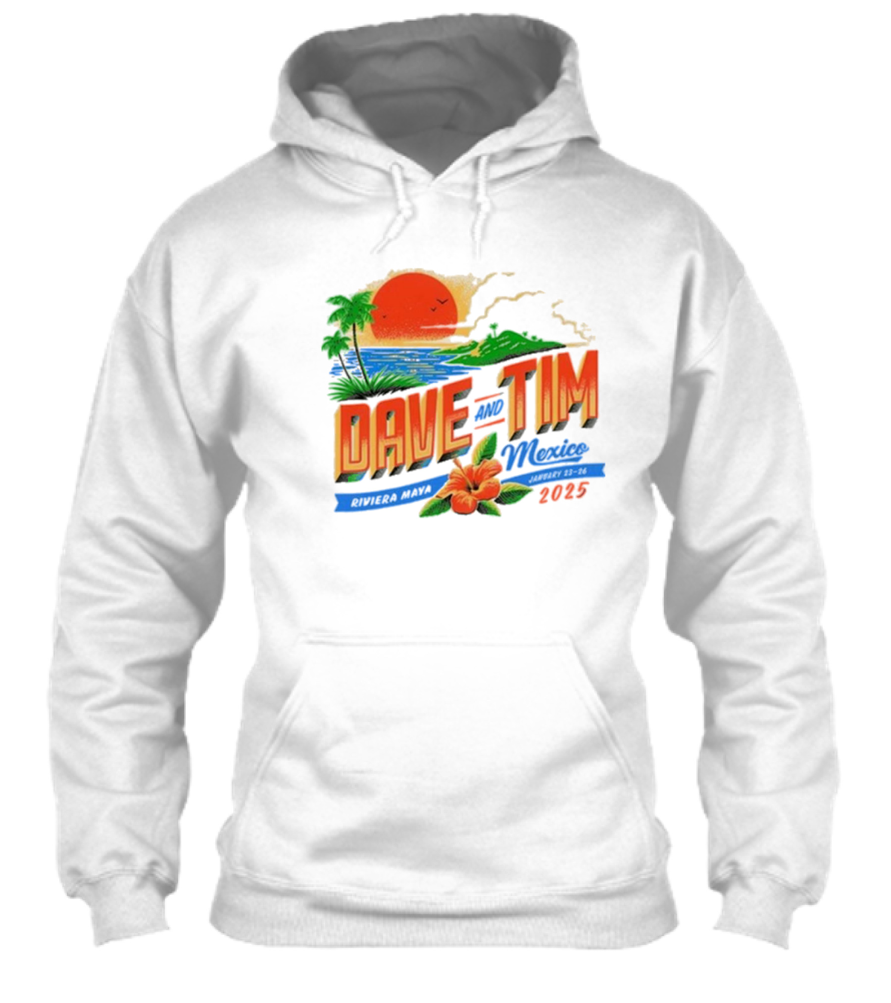 Dave And Tim Mexico Riviera Maya January 2326 2025 Sunset Palms Ocean Shirt