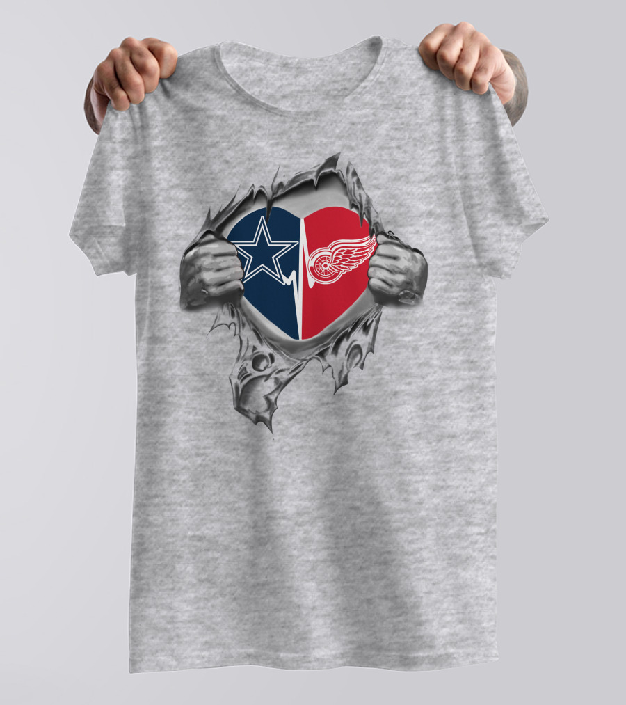 Kansas City Chiefs Nebraska Cornhuskers Heart Logo Tearing Shirt