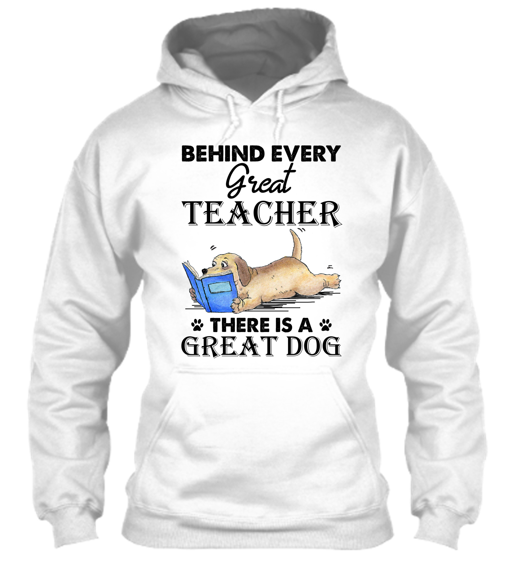 Behind Every Great Teacher There Is A Great Dog Reading Book Shirt