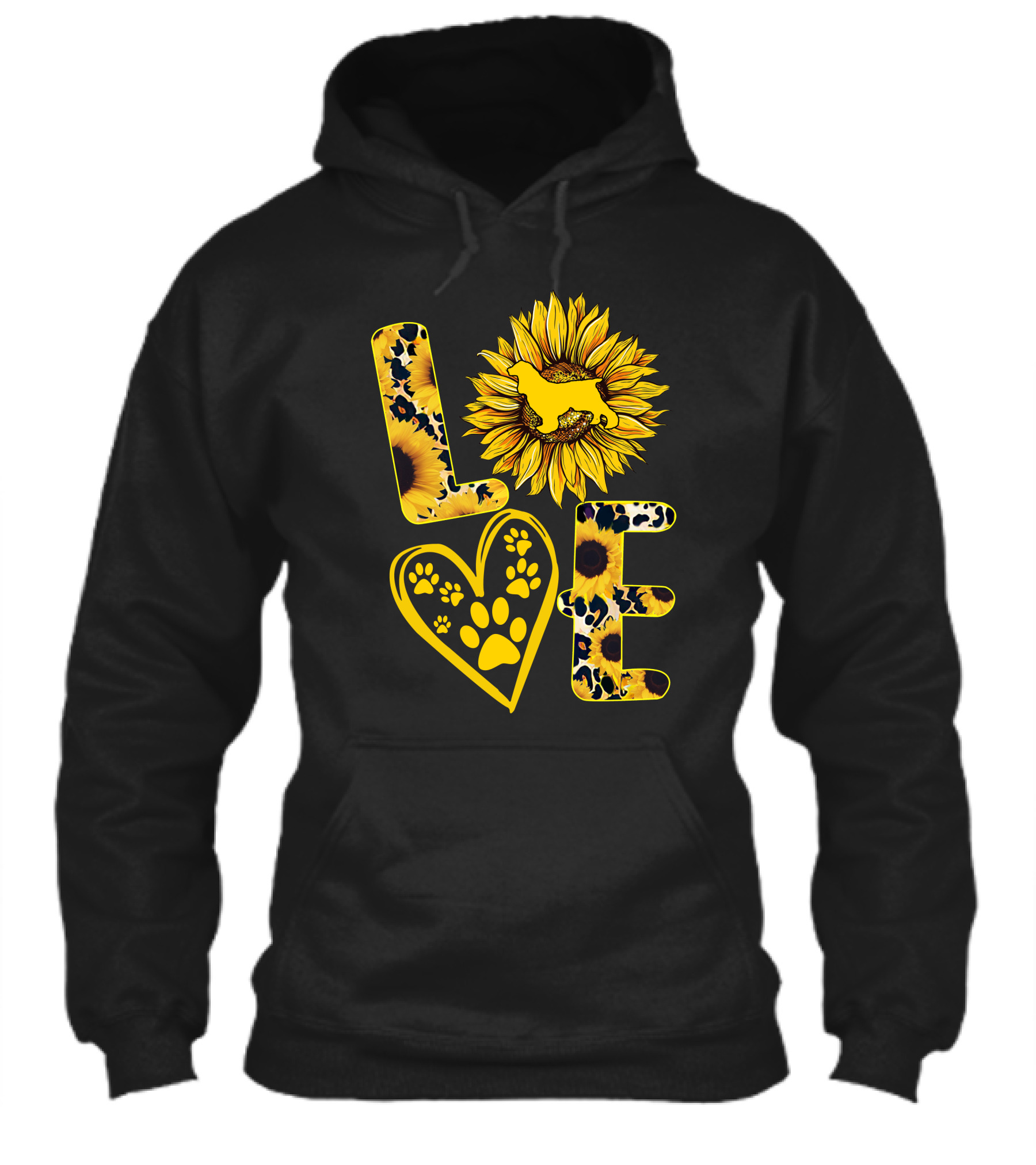 Cocker Spaniel Love Sunflower Heart Paw Prints Shirt