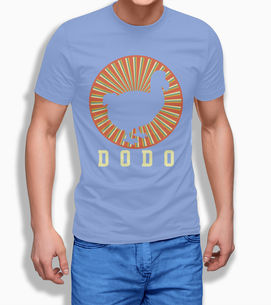 Navy Dodo Bird Retro Sunburst Shirt