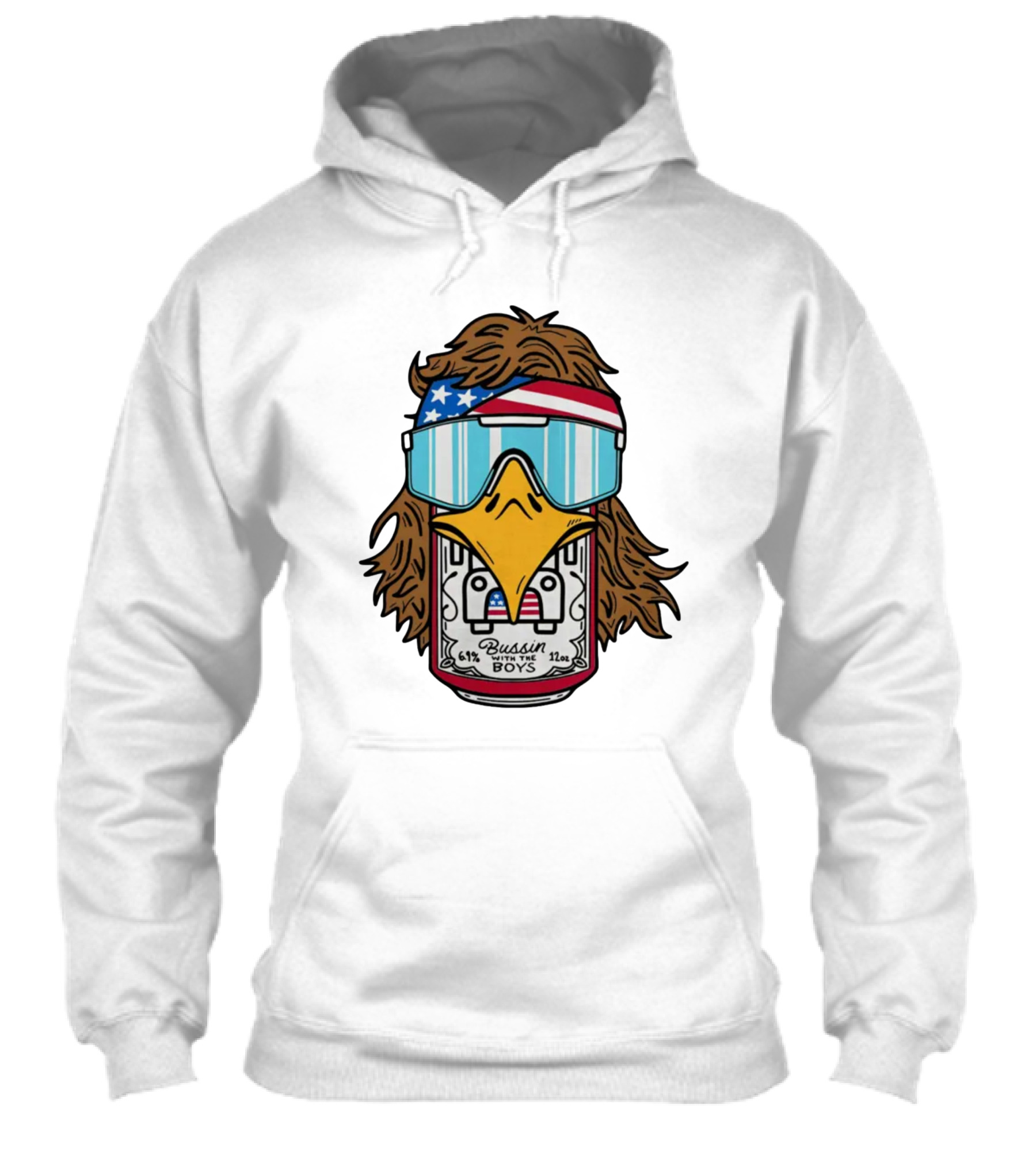 Bussin With The Boys Eagle 61 12Oz Usa Flag Shades Shirt