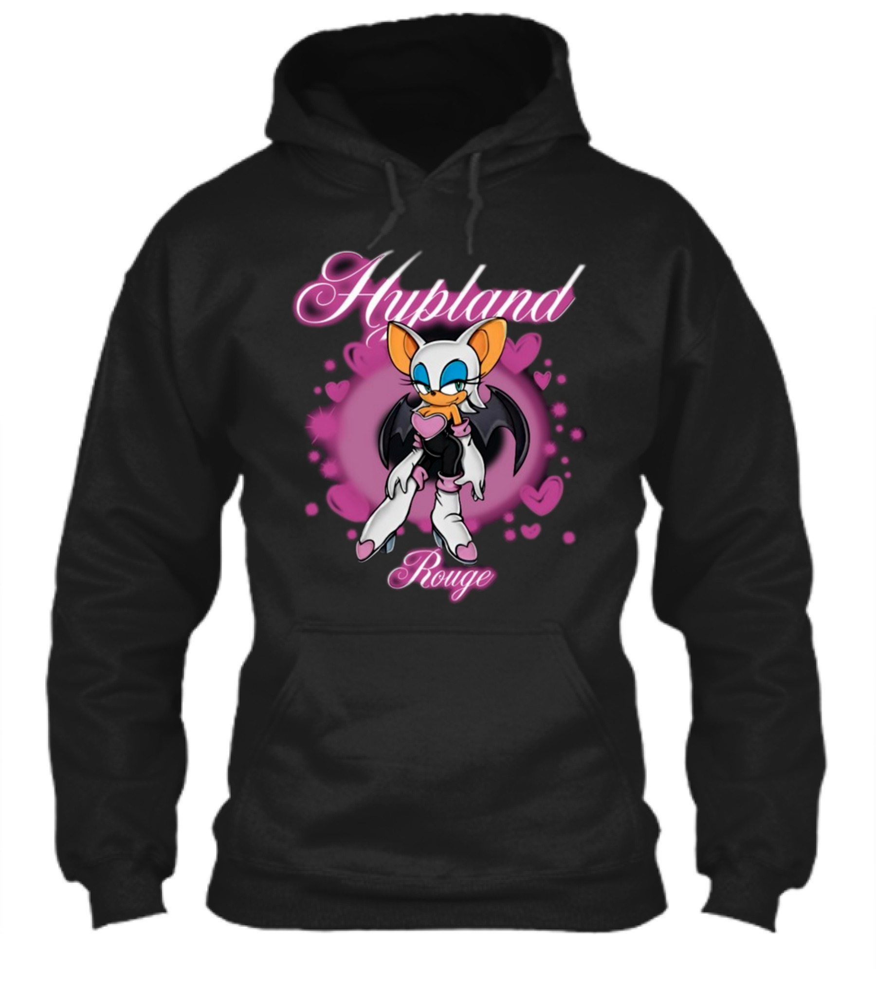 Hypland Rouge Bat Character Surrounded By Pink Hearts Shirt