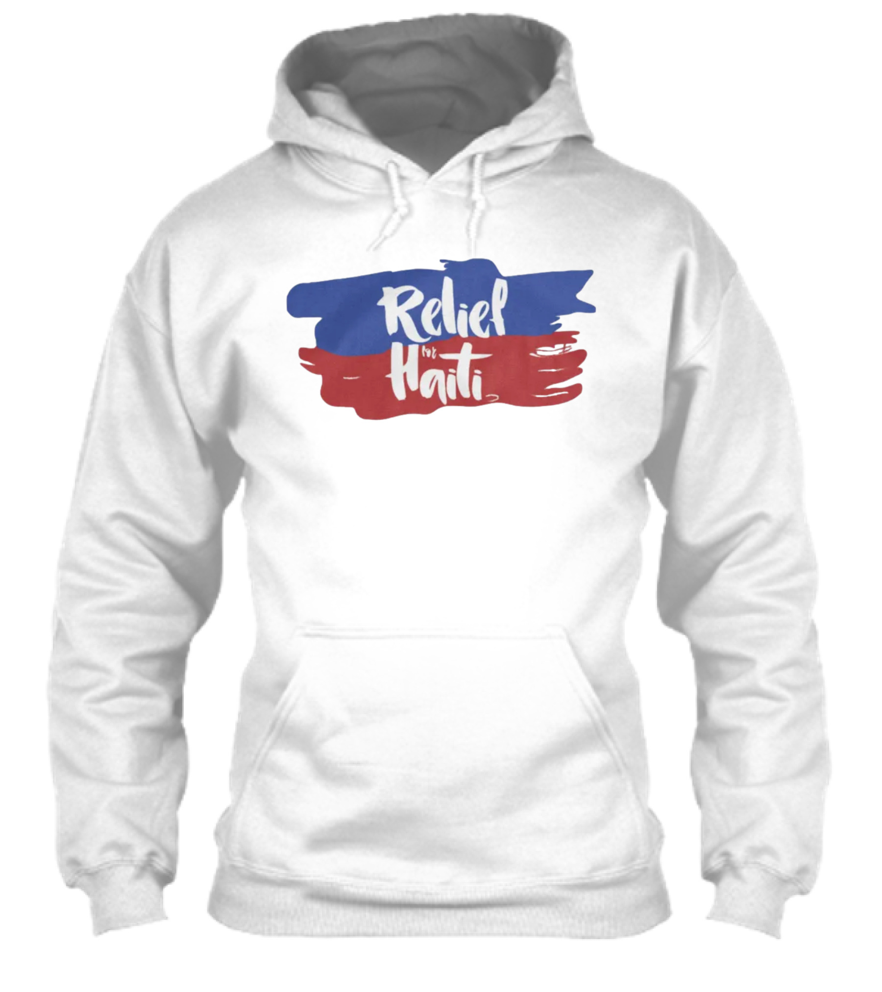 Relief For Haiti Blue And Red Brush Stroke Shirt