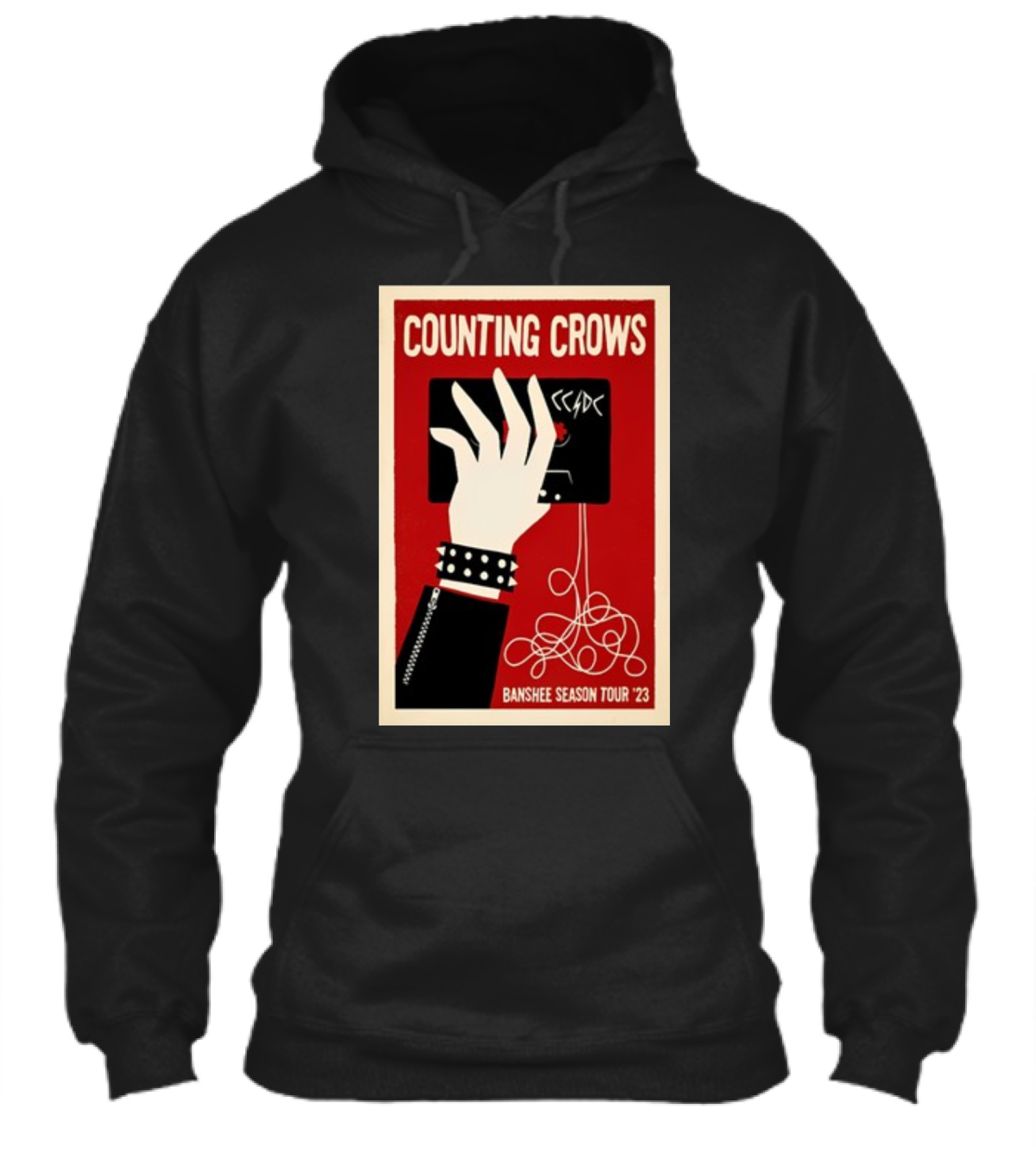 Counting Crows Banshee Season Tour 23 Red Cassette Hand Shirt