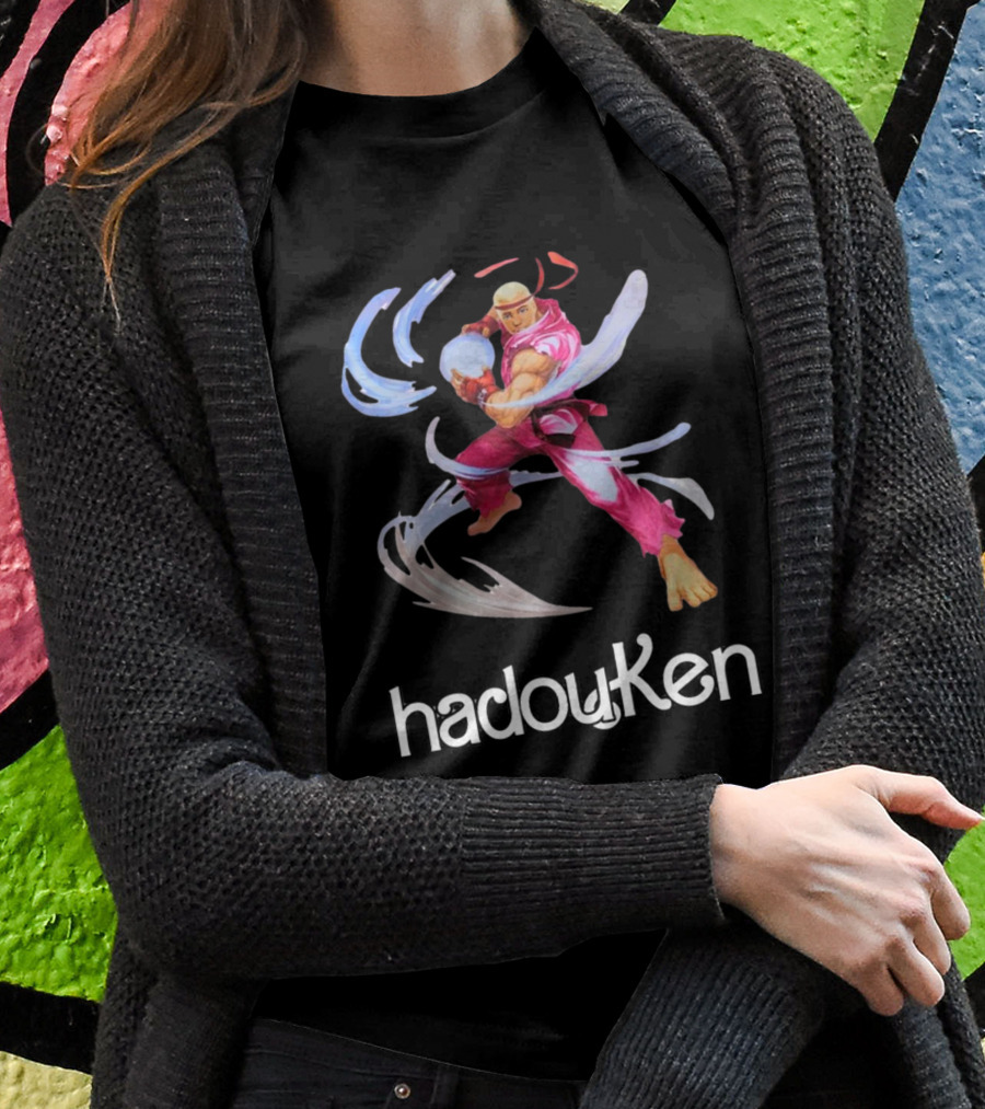 Hadouken Gaymer Barbie Ken Street Fighter Crossover Shirt