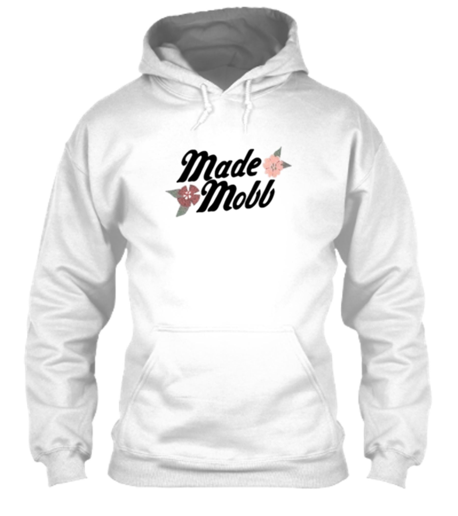 Made Mobb Floral Text With Red Orange Flowers Shirt