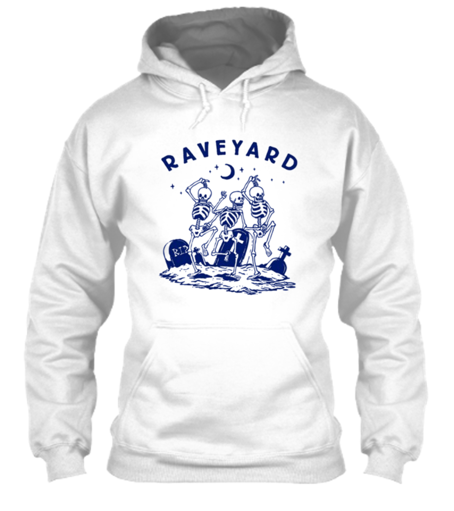 Raveyard Skeleton Dance Under Moon With Tombstones Shirt
