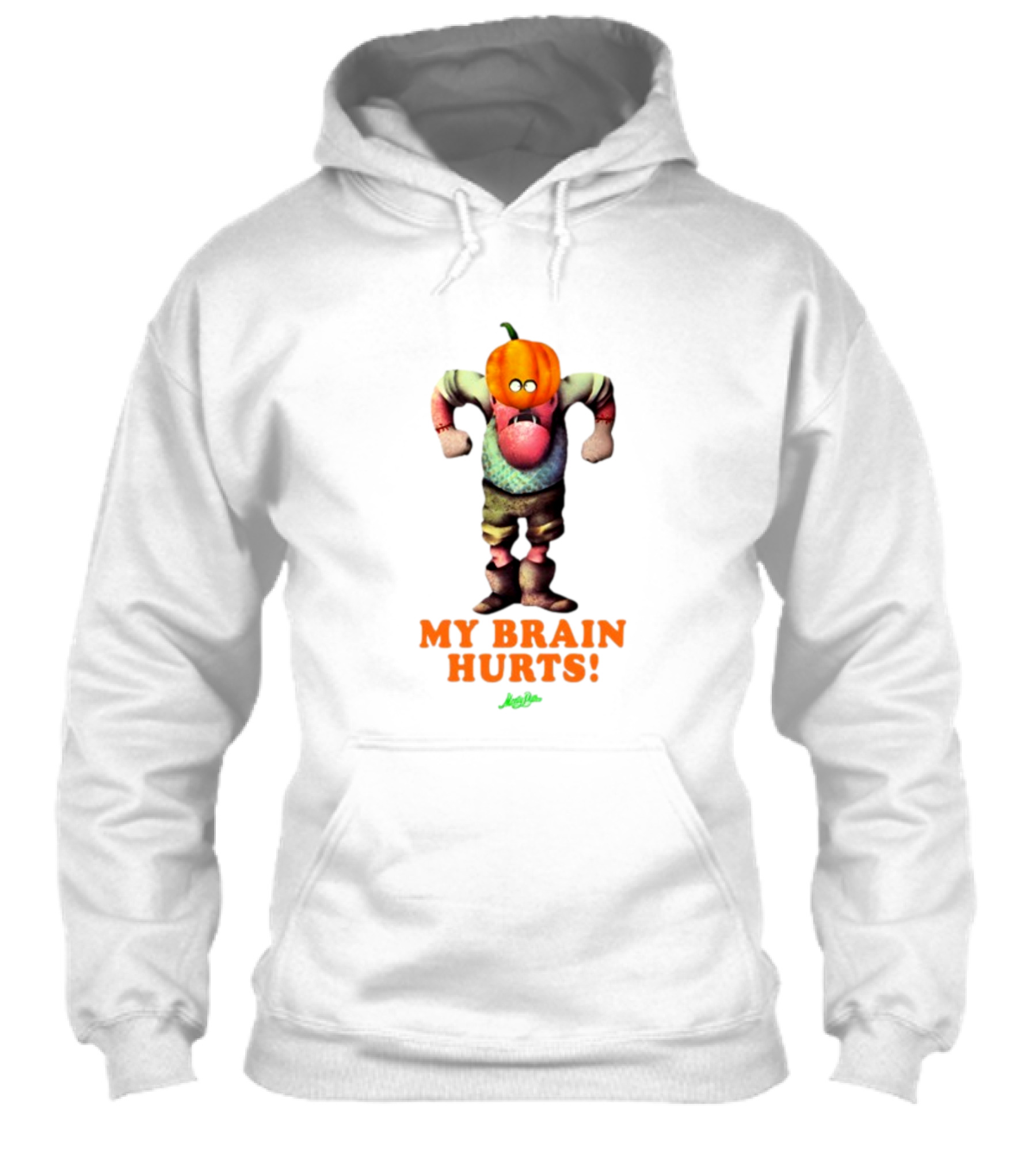My Brain Hurts Halloween Pumpkin Head Character Shirt
