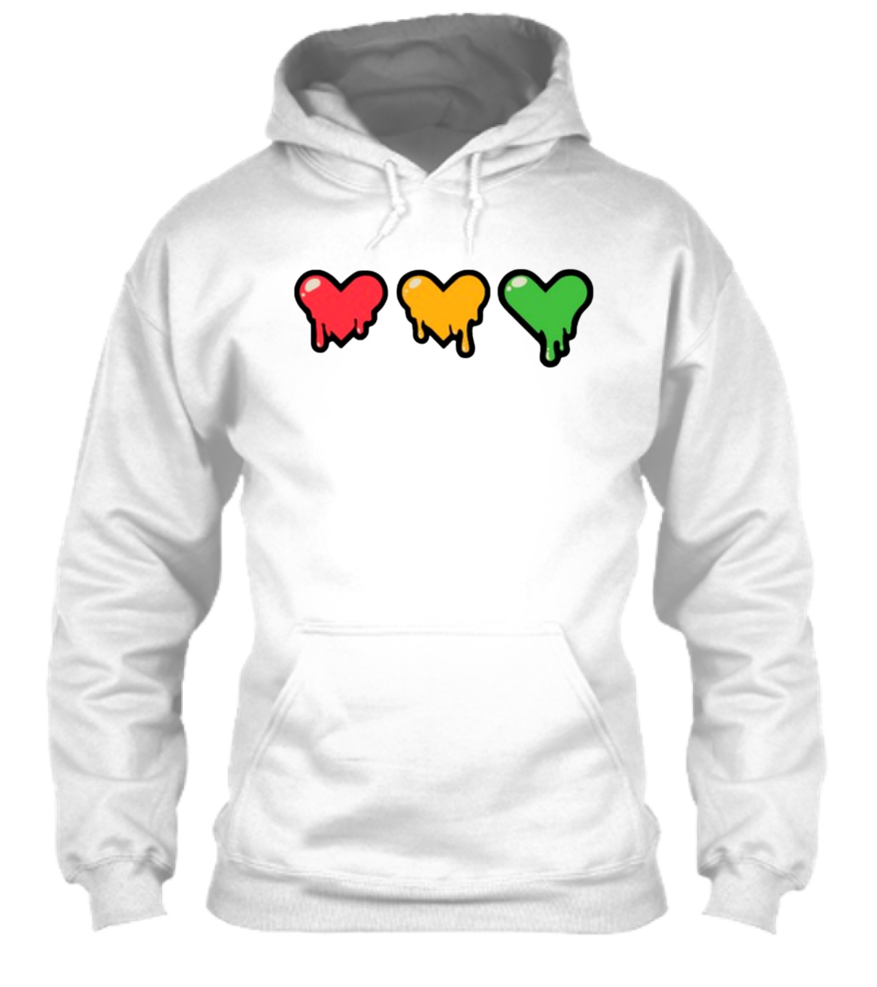 Top Lifeseries Heart Drip Red Yellow Green Hearts Shirt
