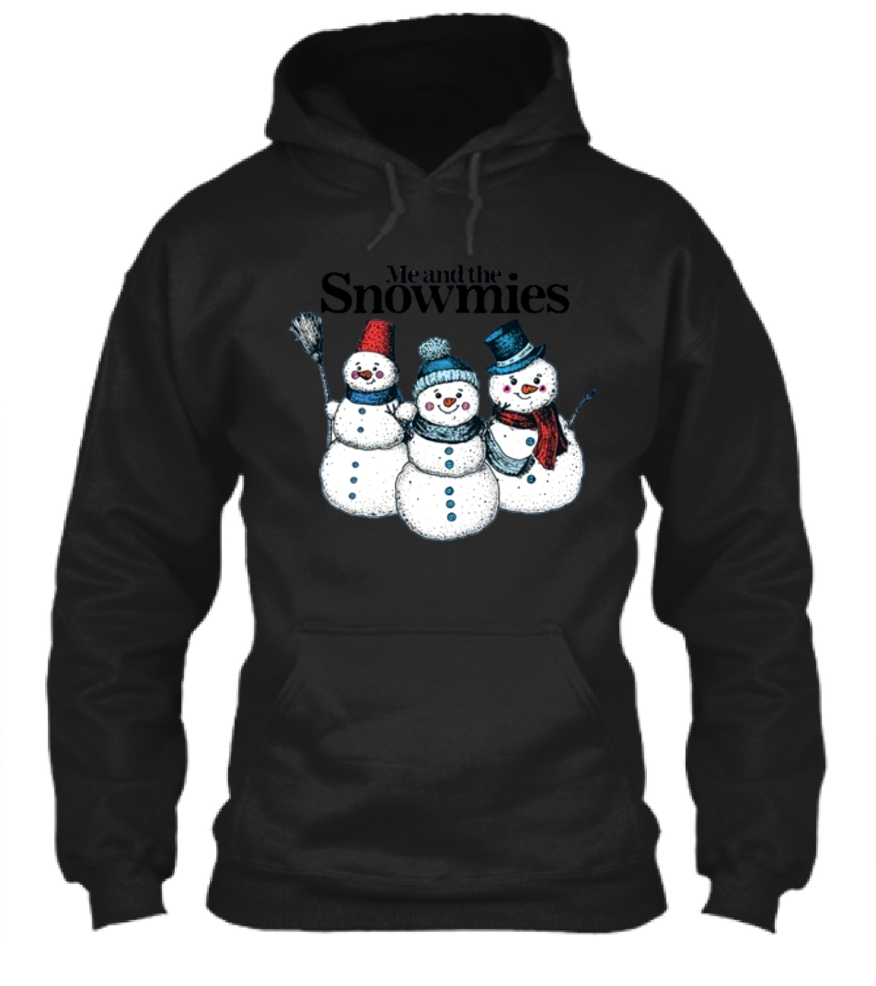 Gotfunny Me And The Snowmies Festive Snowmen Trio With Hats And Scarves Shirt