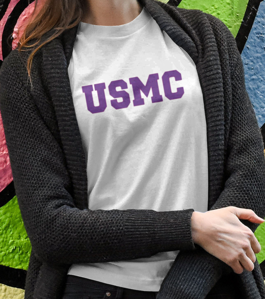 James Carville Usmc Purple Bold Letters Shirt
