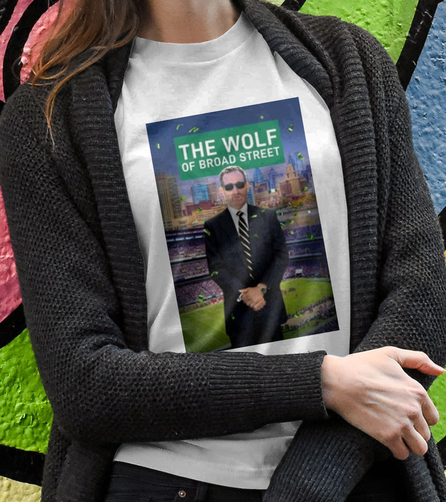 The Wolf Of Broad Street Philly Football Skyline Celebrations Shirt