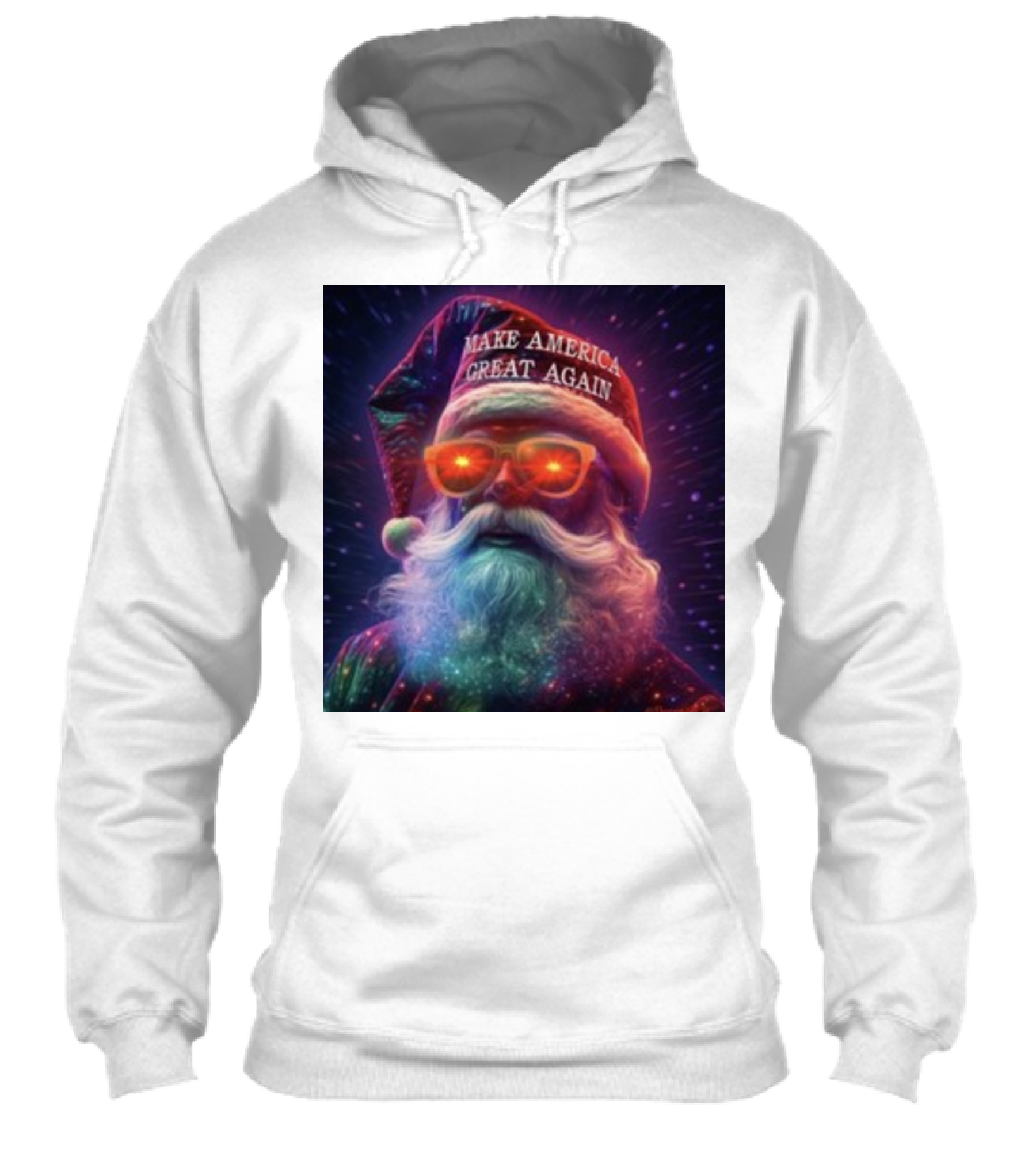 Thegrift Maga Santa Make America Great Again Neon Glow Shirt