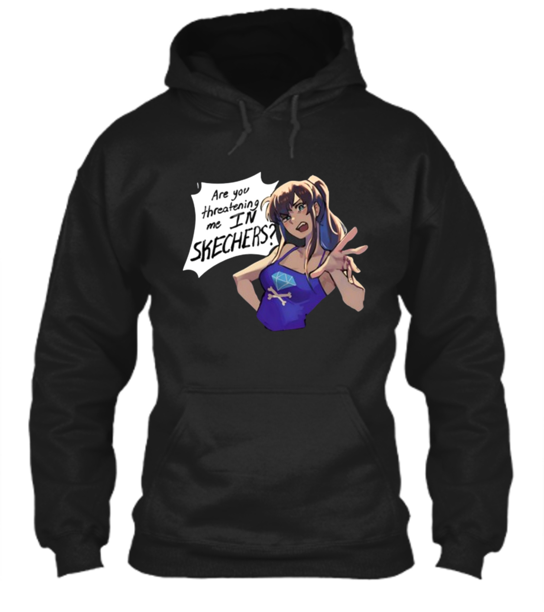 Are You Threatening Me In Skechers Anime Style Character Shirt