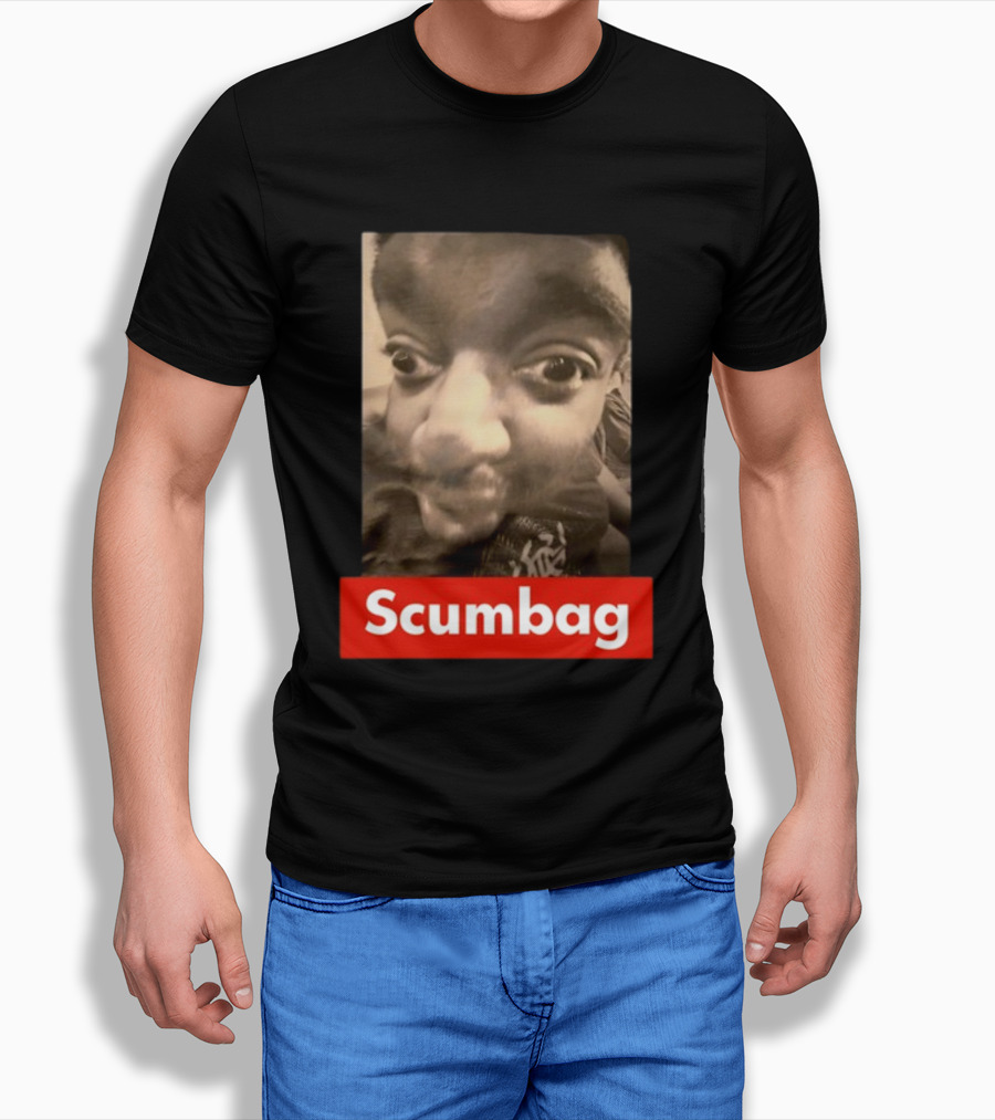 Scumbag Distorted Face Black And White Photo Shirt