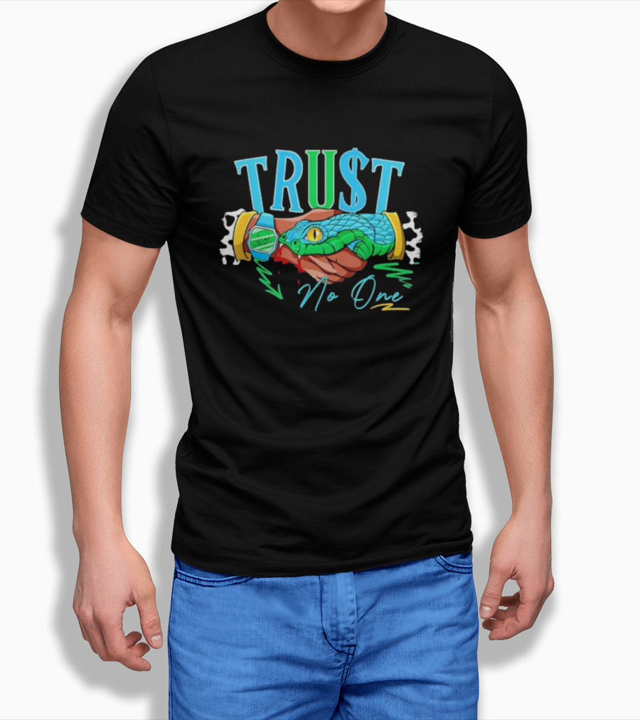 Trut No One Handshake Snake Graphics Chunky Dunky Matching Shirt