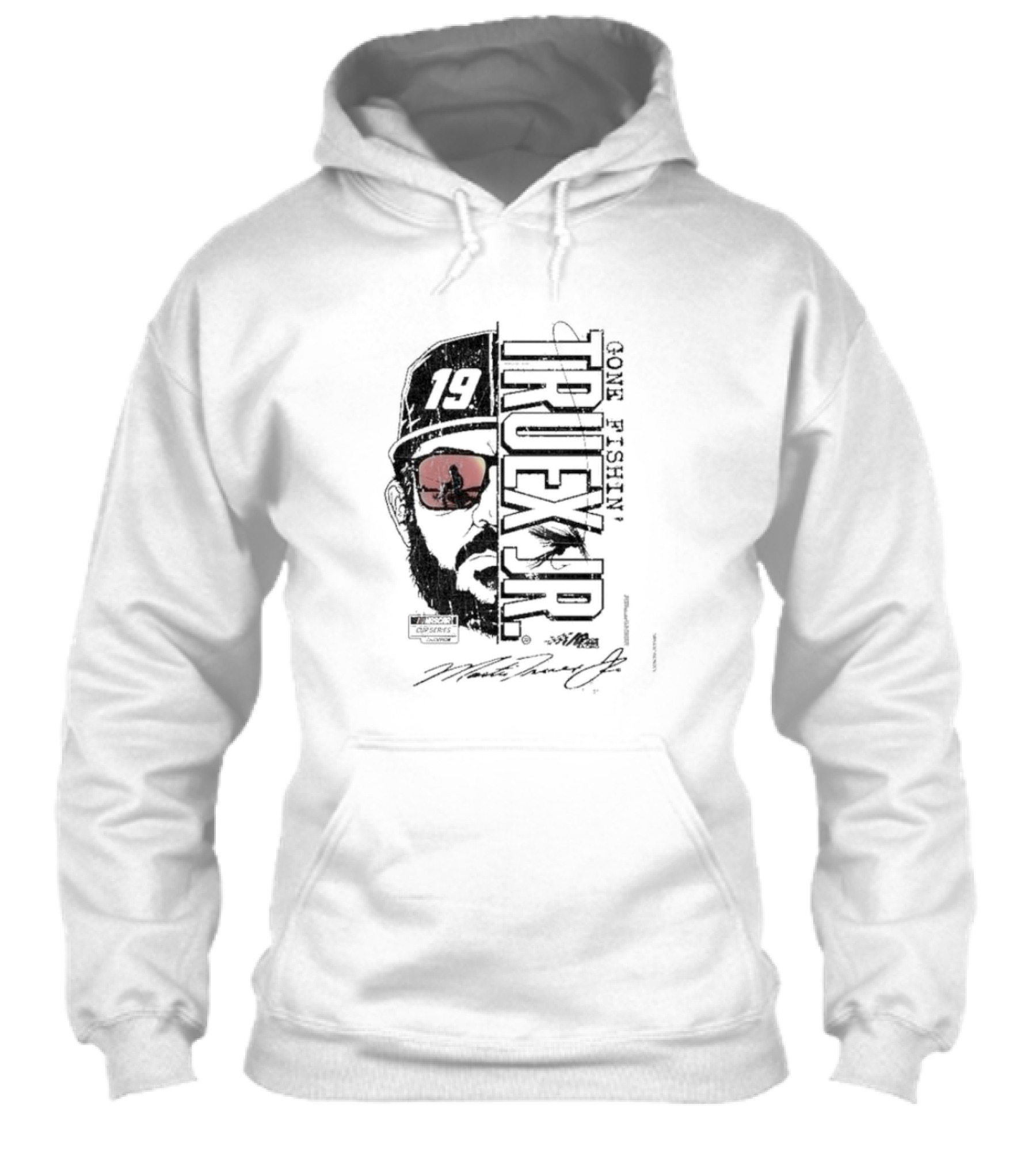 Martin Truex Jr Joe Gibbs Racing Team Gone Fishin 19 Racing Silhouette Sunglasses Graphic Signature Shirt