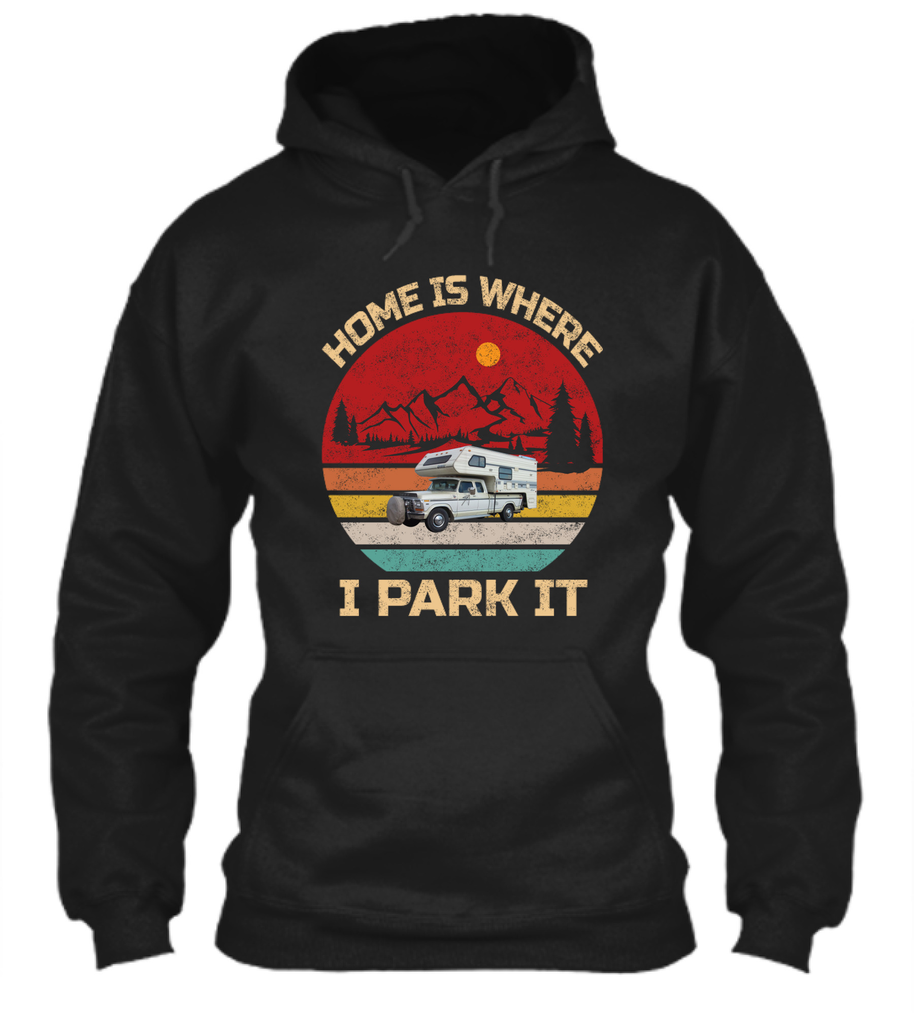 Home Is Where I Park It Truck Campers Mountain Scene Shirt