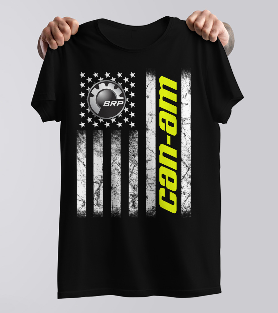 Brp Canam American Flag Stars And Stripes Fist Shirt