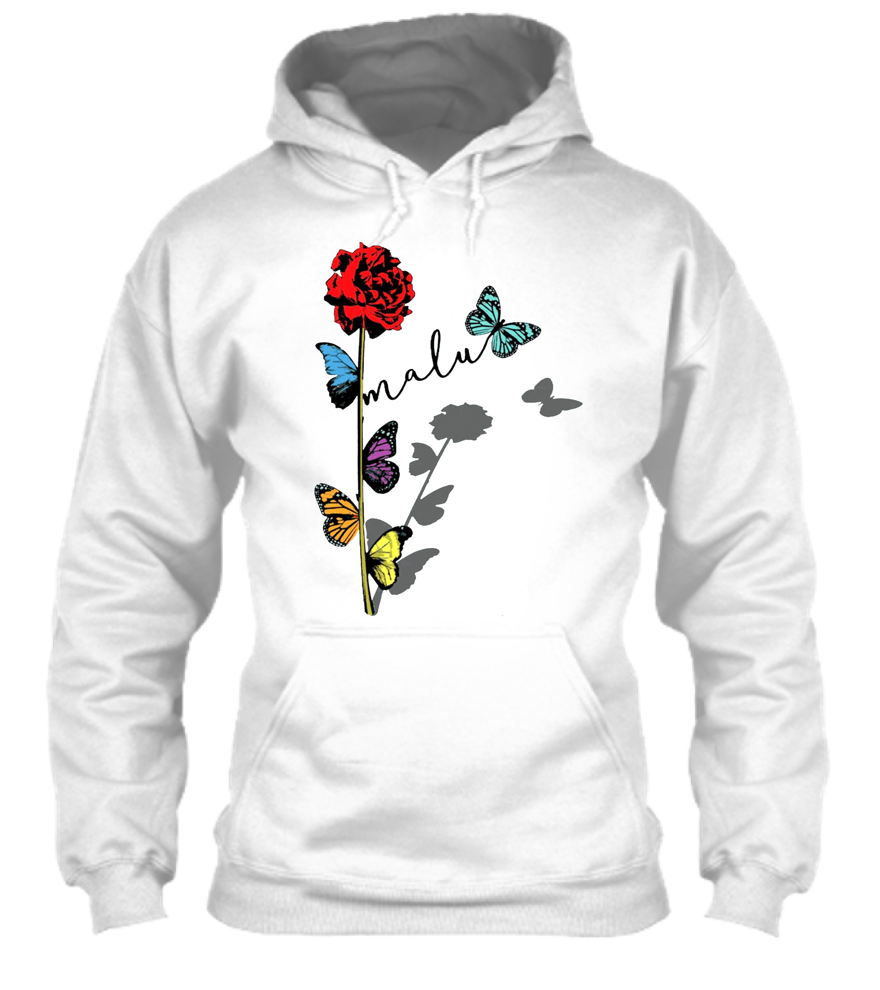 Malu Red Rose Butterflies Shirt