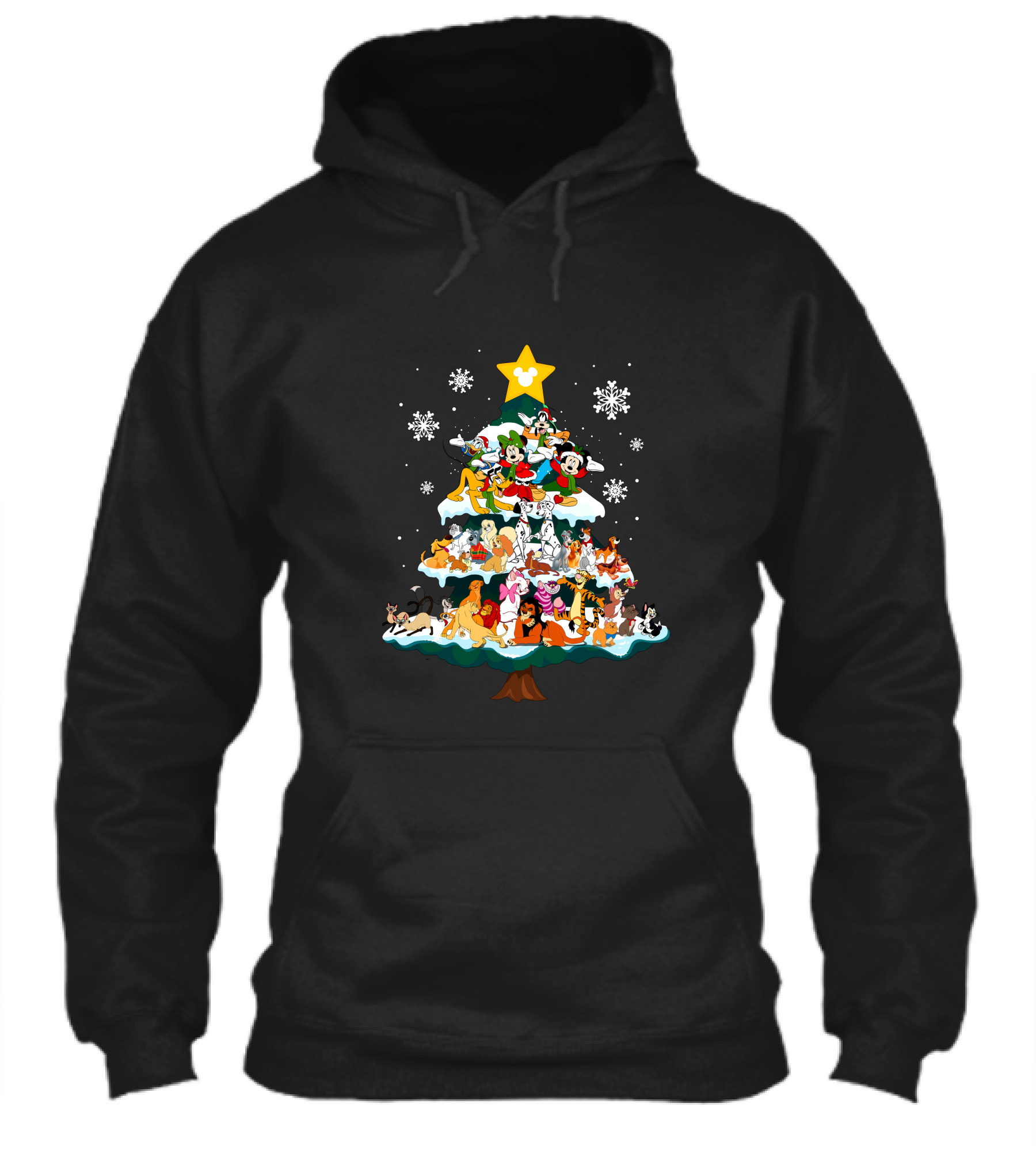 Disney Characters Christmas Tree Snowflakes Shirt