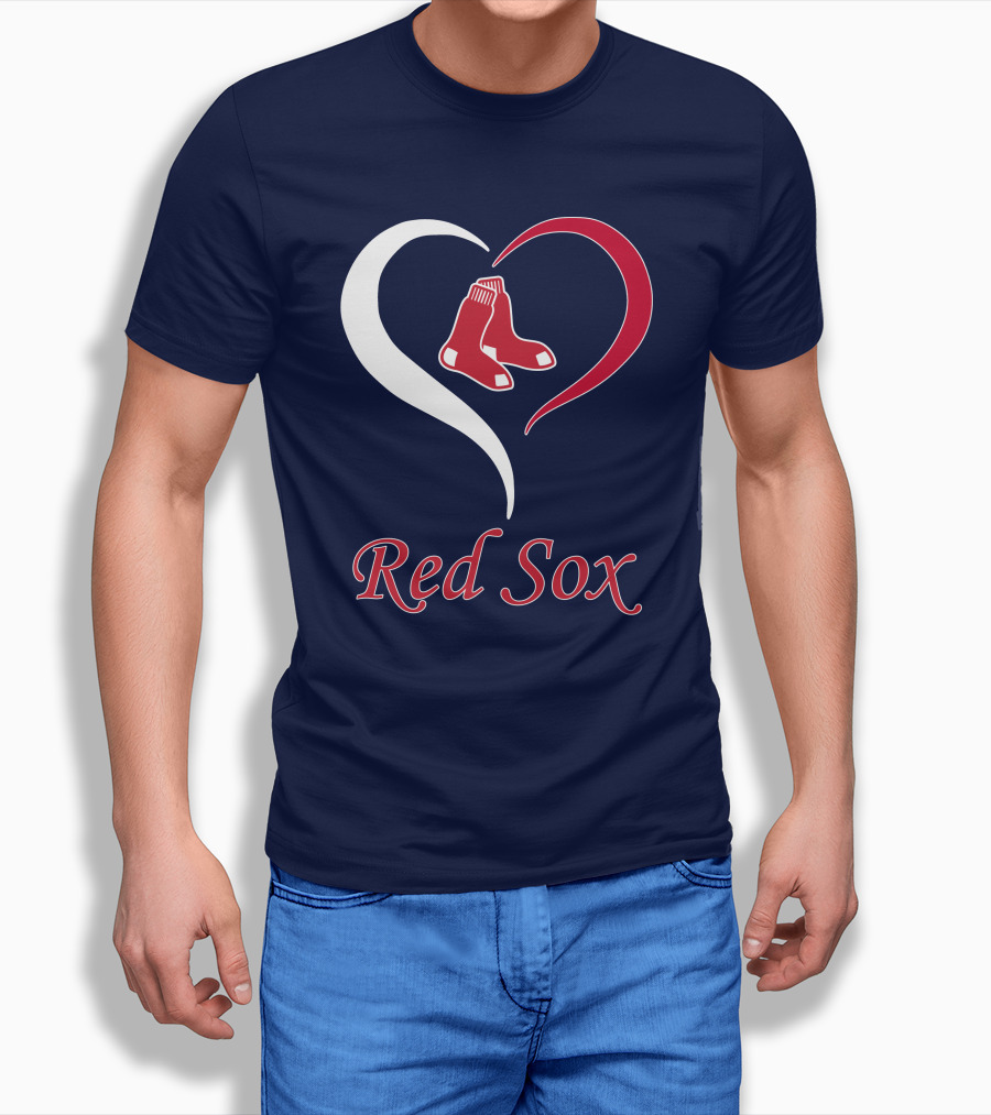 Red Sox Heart Logo Boston Pride Shirt
