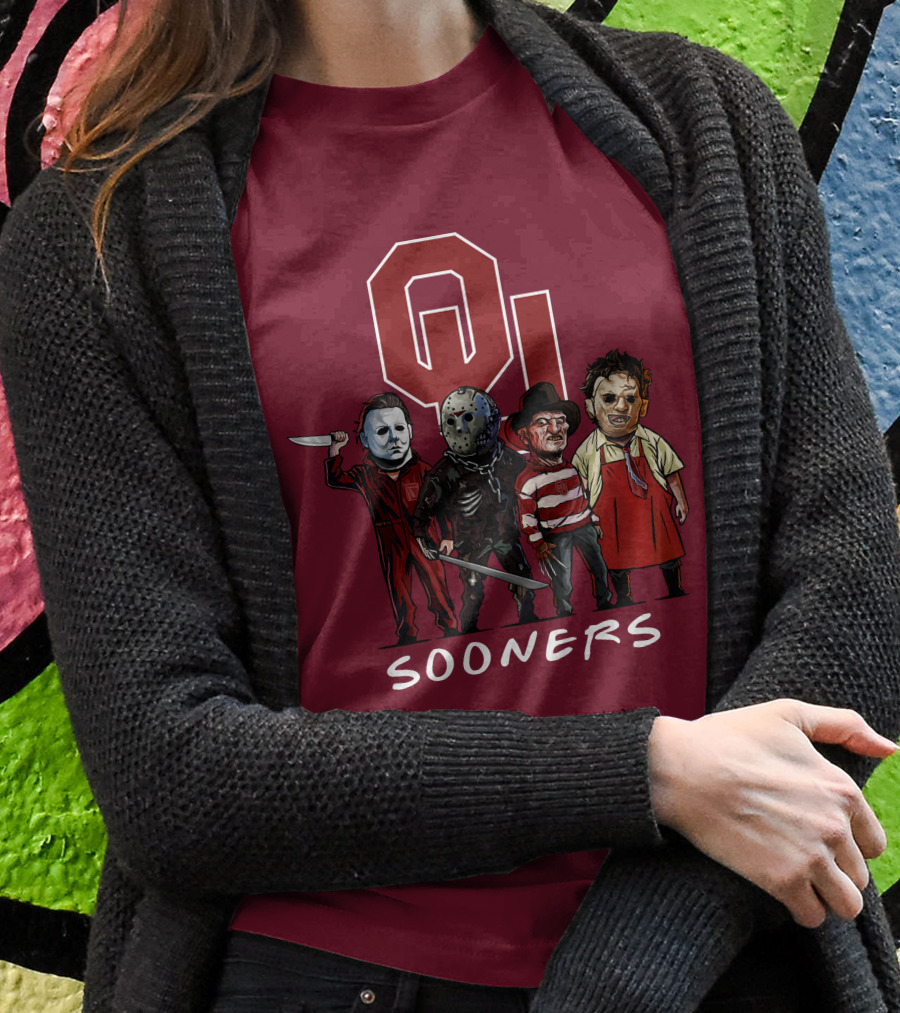 Oklahoma Sooners Halloween Slasher Squad Horror Icons Shirt