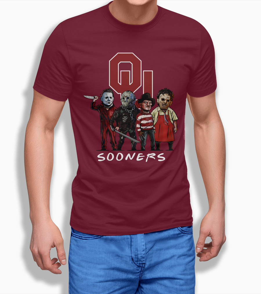 Oklahoma Sooners Halloween Slasher Squad Horror Icons Shirt