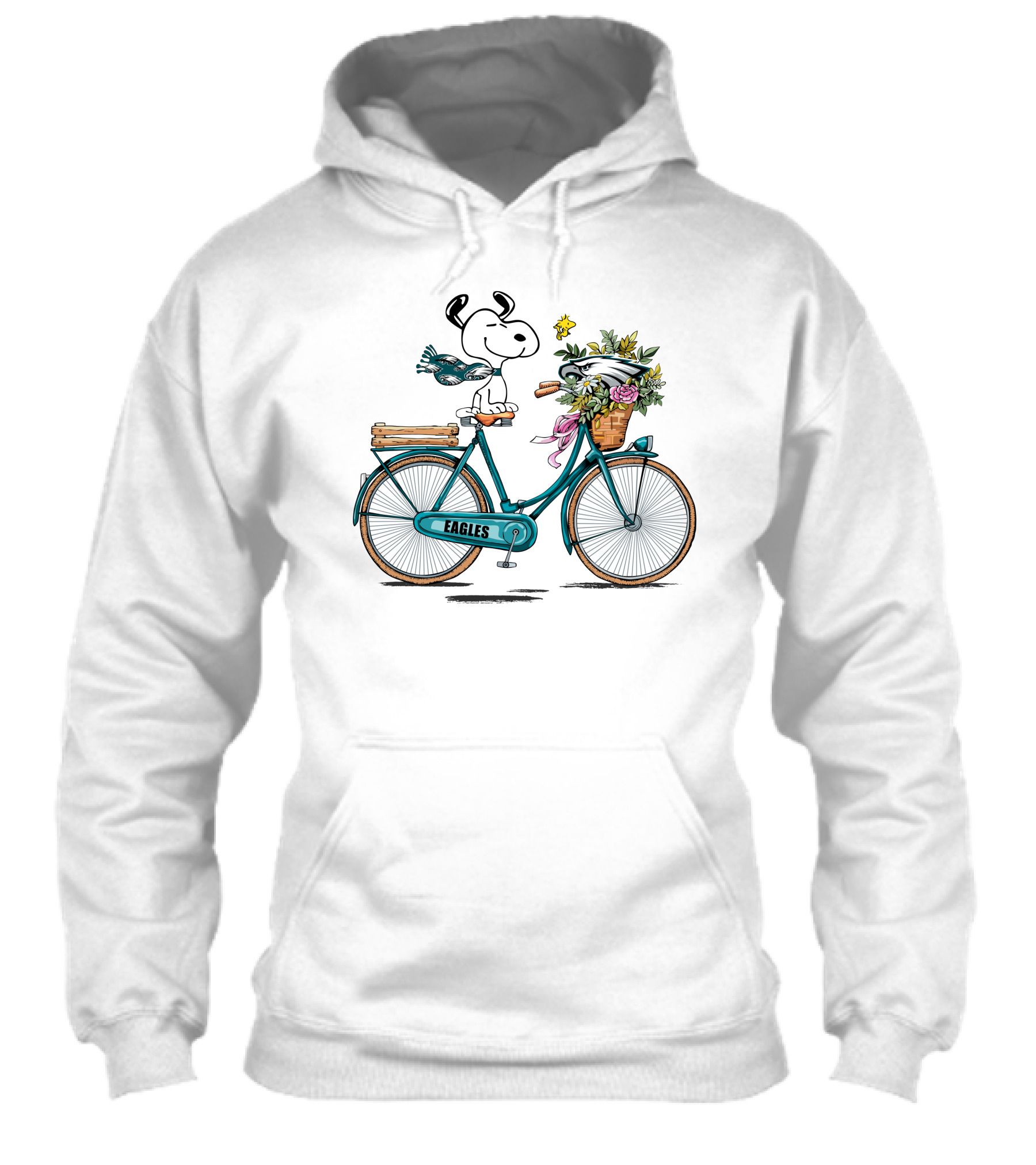 Philadelphia Eagles Snoopy Bicycle Flower Basket Shirt