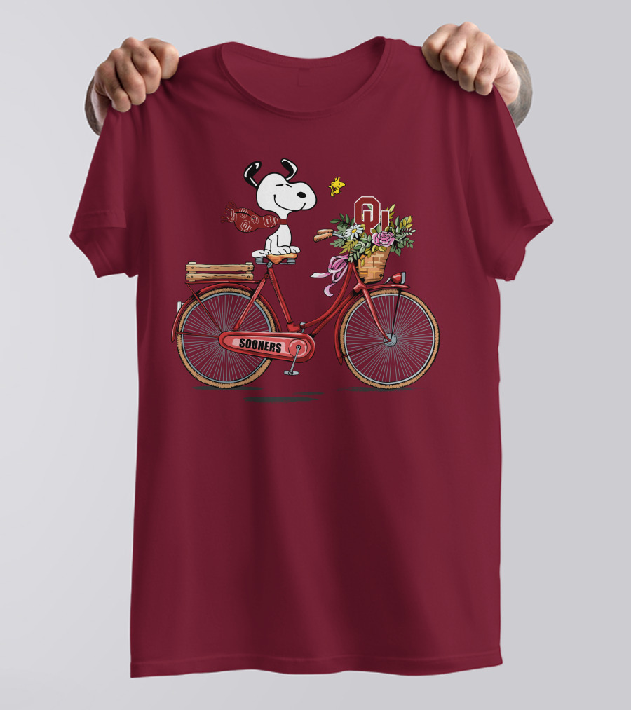 Philadelphia Eagles Snoopy Bicycle Flower Basket Shirt