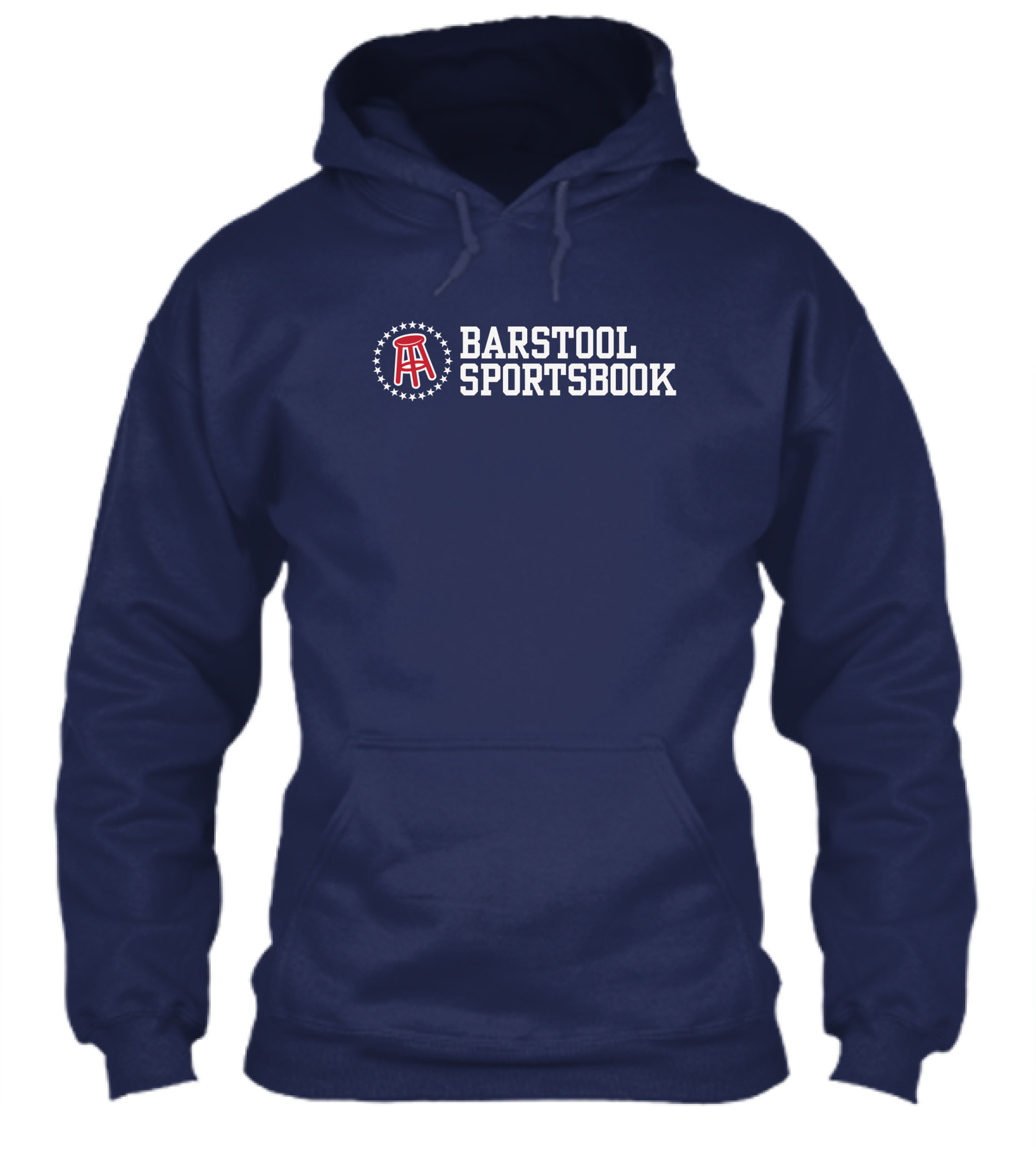 Sportsbook Stool Logo Navy Blue Shirt
