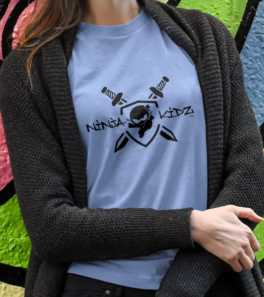 Ninja Kidz Shield With Swords And Ninja Character Shirt