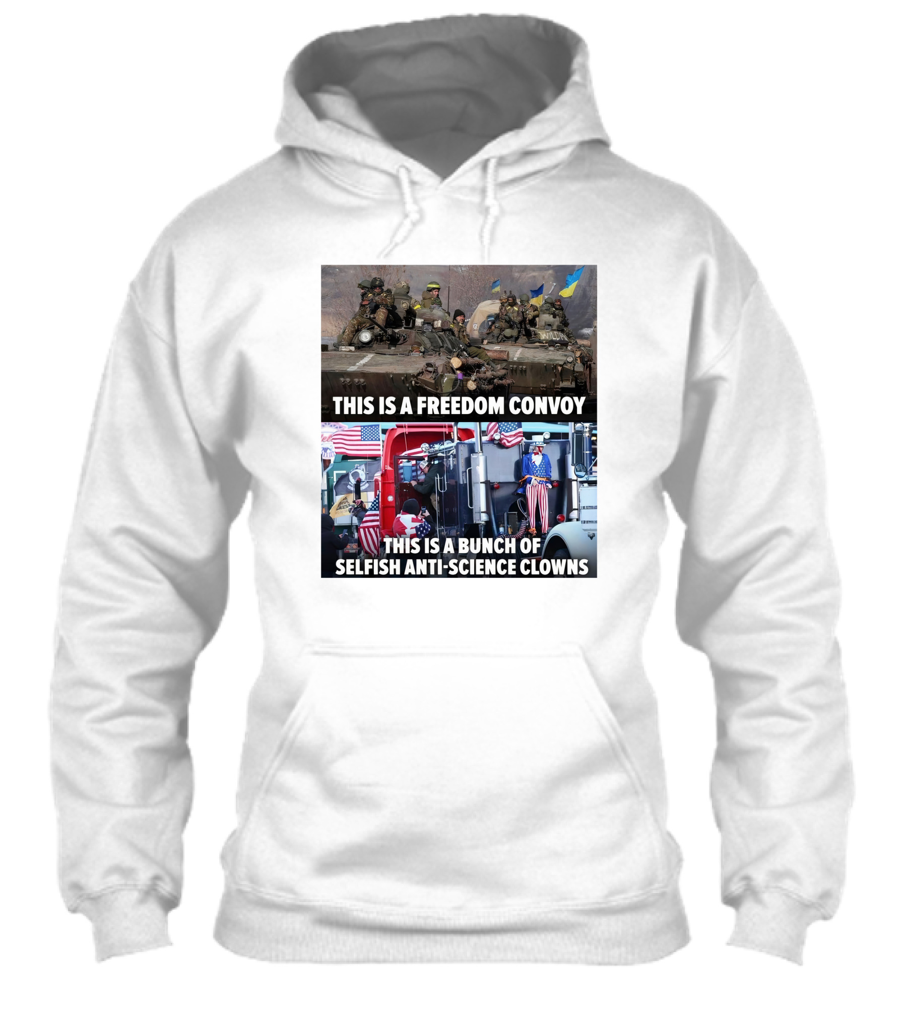 Petty Pendejos This Is A Freedom Convoy This Is A Bunch Of Selfish Antiscience Clowns With Military Vehicles And Patriotic Truck Shirt