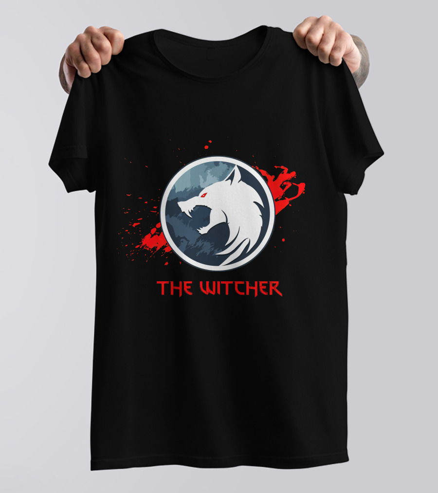 The Witcher White Wolf Wild Hunt Medallion Symbols Shirt